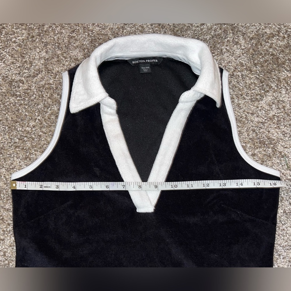 Vintage Boston Proper Black & White Matching Tennis Top and Skirt Set (XXS) - Picture 11 of 14